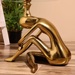 Столик кофейный, 50×50×46 см, алюминий, стекло