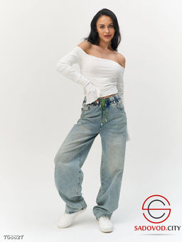 Джинсы багги широкие женские - Bruno фото 5
