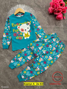 Пижама детская в цветочек