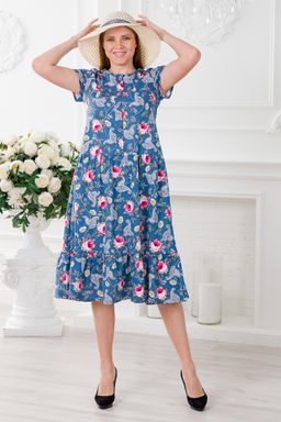 Платье женское из кулирки Кармелита Розы - Амадэль фото 15