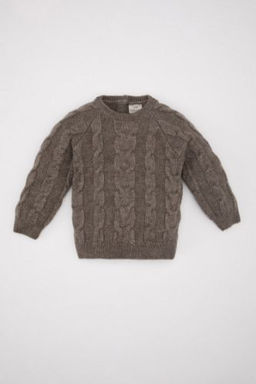 Erkek Bebek Bisiklet Yaka Triko Kazak