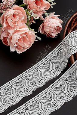 Кружево-стретч 5,3 см*10 м (SF-895), молочный