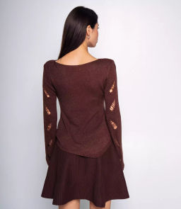 Джемпер #КТ1138, шоколадный - Dommod фото 3