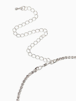 Набор 2 пред-а: серьги, колье "Вечерний шик" лепестки, цвет бело-тёмно-синий в серебре