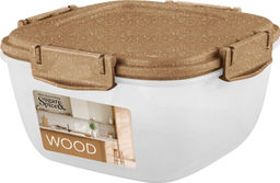 Контейнер для продуктов Sugar&Spice Wood герметичный 1л квадратный SE224310624 - Пластик репаблик фото 5
