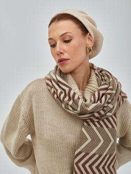 В составе шерсть и кашемир! теплый двусторонний палантин - Tantino фото 14