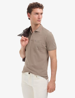 Koyu Vizon Regular Fit %100 Pamuk Cepli K_vr_lmaz D__meli Polo Yaka Basic Ti__rt