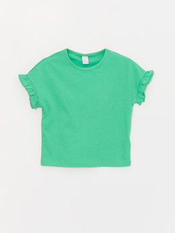 Bisiklet Yaka Basic K?z Bebek Ti??rt