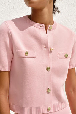 SHORT SLEEVE KNIT CARDIGAN - Zara фото 8
