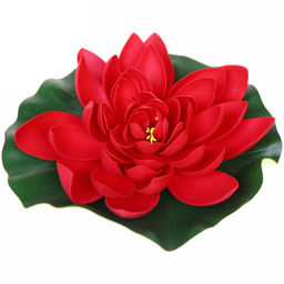 Растение водоплавающее "Кувшинка Розитта" d-28см красная