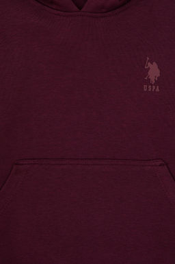 Erkek _ocuk Bordo Kap__onlu Basic Sweatshirt - U.s. polo assn фото 3