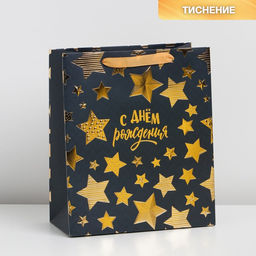 Пакет ламинированный С днём рождения, ML 23 27 11,5 см