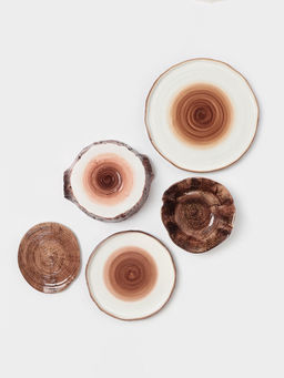 Тарелка глубокая Magistro Wood, 700 мл, d=18.2 см, фарфор, коричневая фото 7