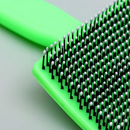 Пуходерка пластиковая мягкая с закругленными зубьями, средняя, 9 х 15,5 см, зелёная - Пижон фото 7