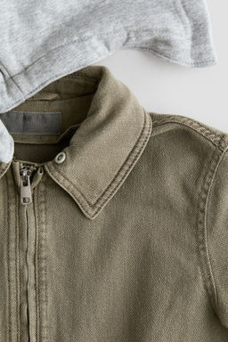 Chaqueta camisera de sarga con capucha - H&m фото 5