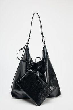 REVERSIBLE SOFT BUCKET BAG - Zara фото 4