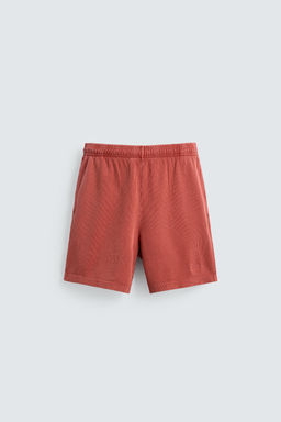 BERMUDA RELAXED FIT ALGOD?N - LINO / Rayas marrones - Zara фото 8