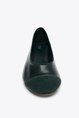 LEATHER BALLET FLATS - Zara фото 4