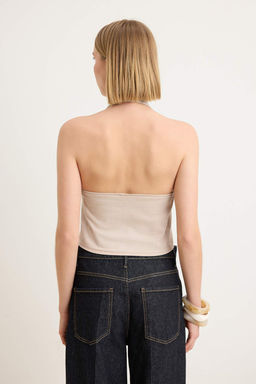 Ekru Gold Dugme Detayl? Comfort Denim Yelek TWOSS26YE00036 - Trendyolmilla фото 4