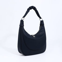 Сумка-мешок на молнии, наружный карман, длинный ремень, цвет тёмно-синий - Simaland фото 3