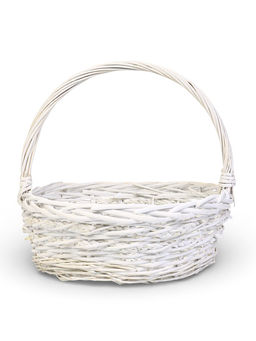 Корзина плетёная для хранения Vara, с ручкой, белая, набор 3 шт.