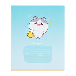 Комплект тетрадей из 10 штук, 12 листов в клетку Calligrata "Цыпа и Кот", обложка мелованная бумага, ВД-лак, блок офсет, 5 видов по 2 штуки