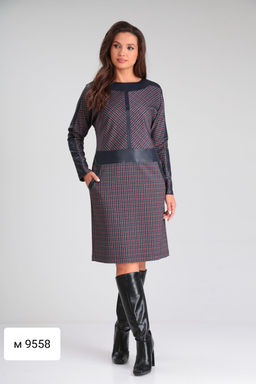 Платье AMORI 9558 цветная клетка