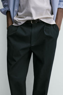 PLEATED TEXTURED TROUSERS - Zara фото 5