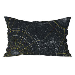 Наволочка 50х70см Созвездие, черный, с клапаном-запахом, бязь Комфорт 121г/м2, хлопок 100%, упаковка ПП 22х30см, Домашняя мода (Россия)