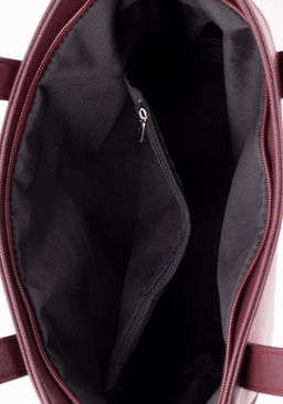 Сумка Модель №1596 | кожзам | зернистая | бордовый | Р831-25 | 33426 - L-craft фото 3