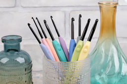 Для вязания Gamma RH-BL крючок с прорезин. ручкой алюминий d 5.0 мм 16 см в блистере фото 9