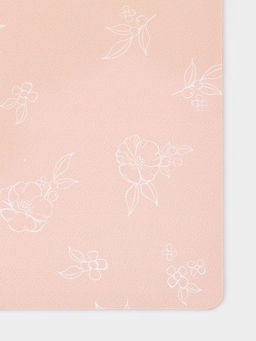 Коврик для сушки посуды Доляна Flowers, влаговпитывающий, 46?30.5 см, розовый