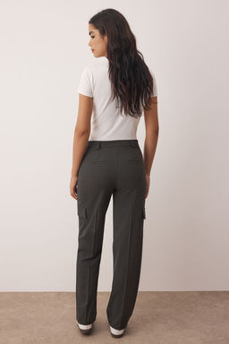 Gri Havuc Kal?p Kargo Cepli Kumas Pantolon TWOAW26PL00037 - Trendyolmilla фото 4