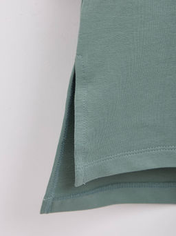 CONTE Oversize-футболка из футера с удлиненной спинкой LD 1632 green