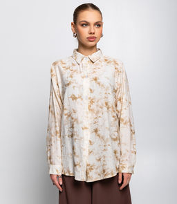 Рубашка #КТ089, бежевый