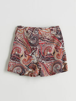 Beli Lastikli Etnik Desenli ?ort Etek