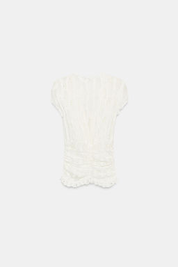 BLUSA ROTOS VOLANTES / Blanco roto - Zara фото 7