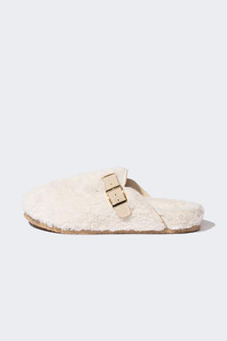 Женские домашние тапочки без шнуровки на плоской подошве - Defacto фото 2