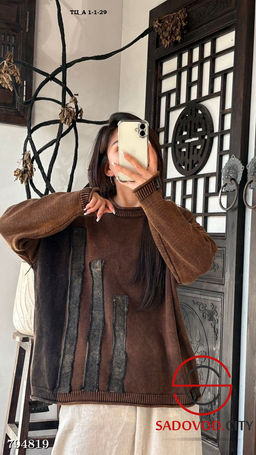 Женский винтажный хлопковый свитер - Bruno фото 3