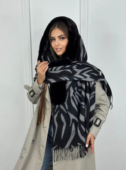 K13274 Палантин 70/180 с воротником МУЛЬТИЦВЕТ_04