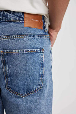 Джинсовые брюки прямого кроя Wiser с нормальной посадкой и нормальной талией - Defacto фото 5