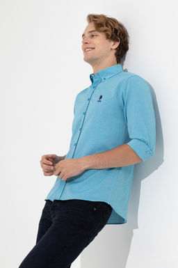 Erkek Petrol Uzun Kollu Basic G_mlek