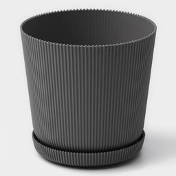 Горшок для цветов с поддоном, 15.5×16.5 см, цвет серый