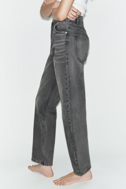 JEANS TRF MOM FIT TIRO ALTO / Gris antracita - Zara фото 4