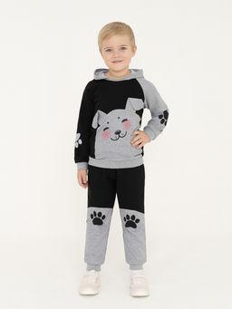 Костюм детский черныймеланж собака