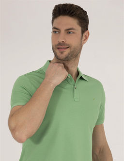 A__k Ye_il Slim Fit Polo Yaka Merserize Ti__rt - Pierre cardin фото 2