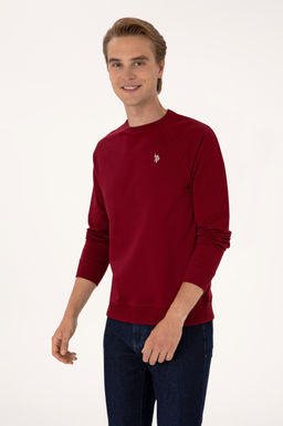 Erkek Bordo Basic Sweatshirt Sepette S_rpriz _ndirim - U.s. polo assn фото 3