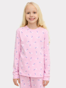 Комплект для девочек (джемпер, брюки) розовый с кометами - Mark formelle фото 4