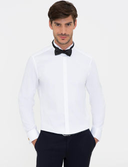 Beyaz Slim Fit Smokin G_mlek