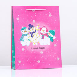 Пакет подарочный Новогодняя вечеринка, 33 х 42,5 х 10 см